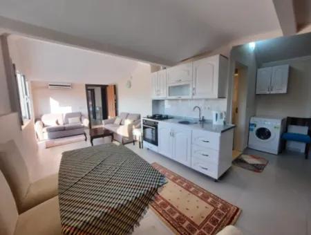 Möblierte 1 1 Penthouse-Wohnung Zu Vermieten Im Zentrum Von Dalyan, Mugla