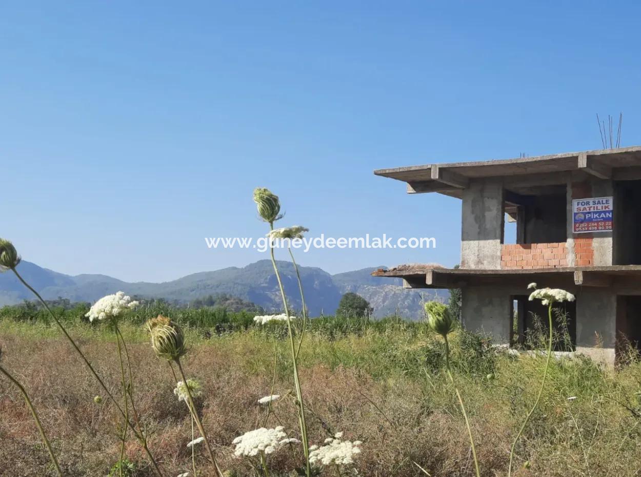 10 000 M2 Land For Sale With House In 2-Storey Rough Construction Between Ortaca Hill And Muğla Ortaca.