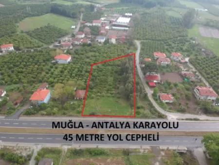 Muğla Köyceğiz Toparlar For Sale On The Main Road 2 800 M2 Commercial Zoned Land