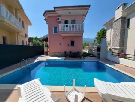 Muğla Ortaca Dalyanda Detached Private Swimming Pool 3 1 Furnished Duplex Annual Rental