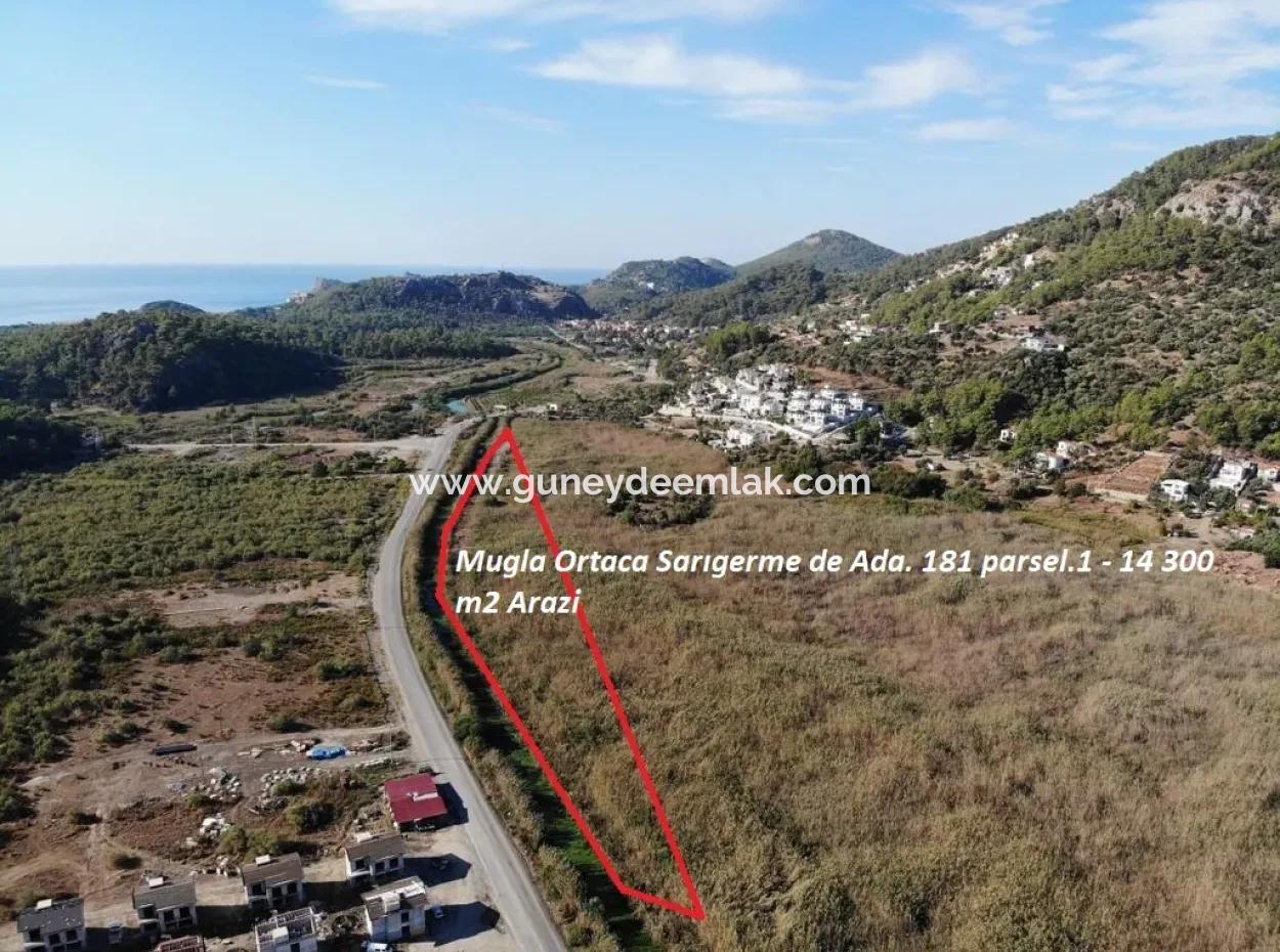 Muğla Ortaca Sarıgermede Satılık 14300 M2 Yatırıma Uygun Arazi