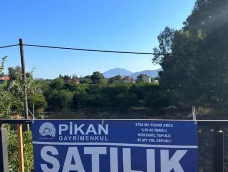 Mugla Köyceğiz Toparlar Da Satılık Anayola Sıfır 2 800  M2 Ticari İmarlı Arsa