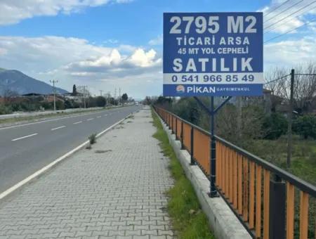 Mugla Köyceğiz Toparlar Da Satılık Anayola Sıfır 2 800  M2 Ticari İmarlı Arsa